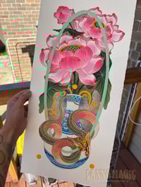 Image 3 of Lotus Vase Print