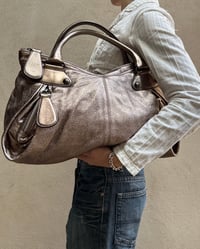 Image 1 of LARGE METALLIC LEATHER BAG