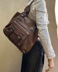 Image 9 of LEATHER WOVEN BUCKLE BAG