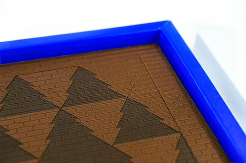 Image of Le Coffret Puzzle Sapins de Noël 2 chocolats