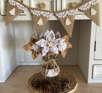 Image 2 of #28 Rustic Christmas Bunting Natural - 10 Flags