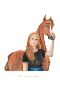 Image 5 of Portrait illustré "Ami(e)s pour la vie !" A5 ou A4