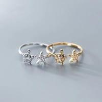 Image 1 of Turtle & Starfish Adjustable Rings