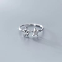 Image 4 of Turtle & Starfish Adjustable Rings