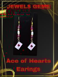 Image 1 of Ace of Hearts Dangling Earings 