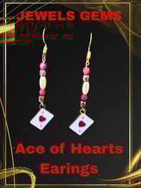 Image 2 of Ace of Hearts Dangling Earings 