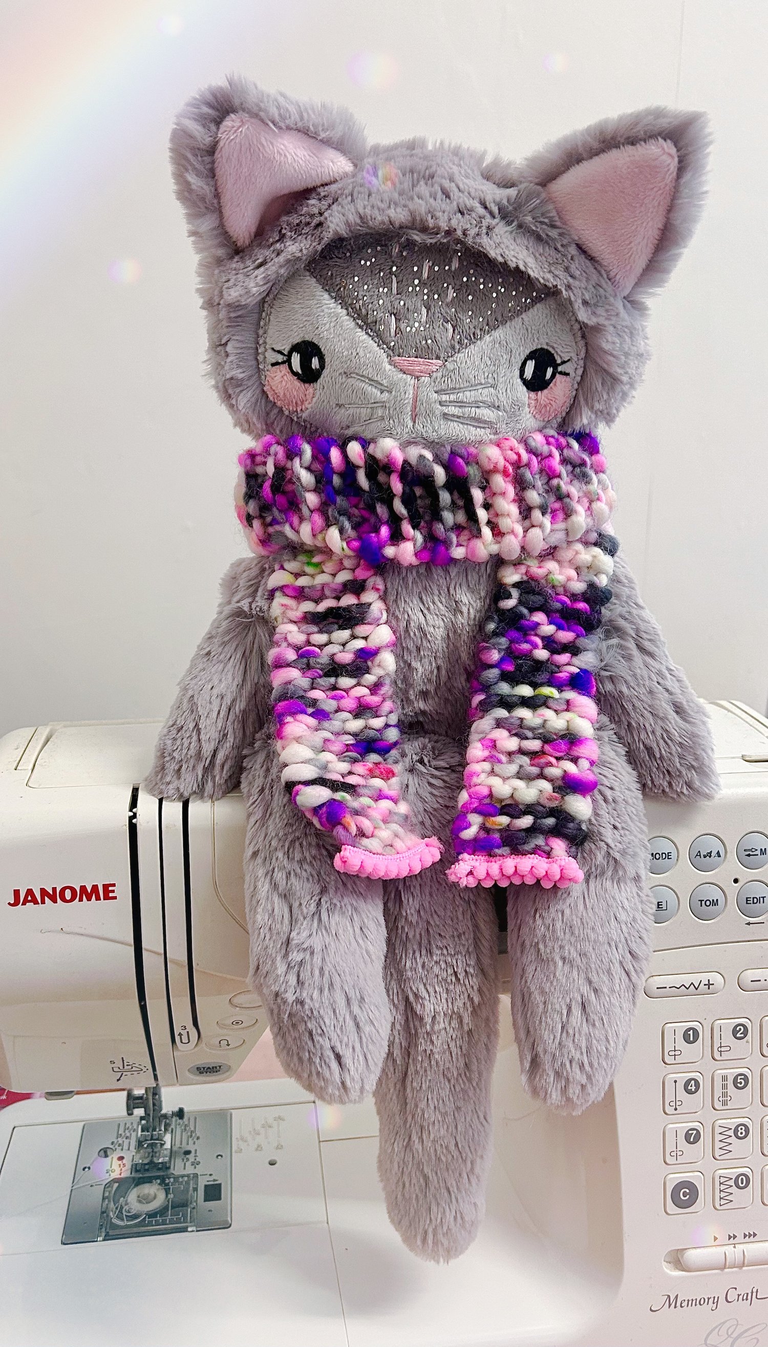 Image of OOAK Fog the Cozy Cat (Large Plushie)