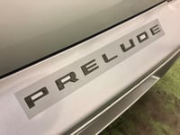 Image 3 of Prelude rear Bumper Emblem Badge Sticker set 3D resin Charcoal, Chrome or Gold
