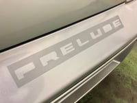 Image 2 of Prelude rear Bumper Emblem Badge Sticker set 3D resin Charcoal, Chrome or Gold