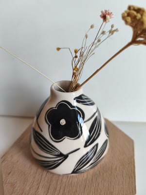 Image of  Petit vase feuillage noir 