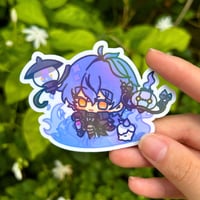 Flins holographic diecut sticker
