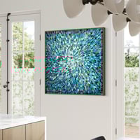 Image 8 of 🔴 'Azure 9' - 105x105cm, FRAMED in Natural Oak