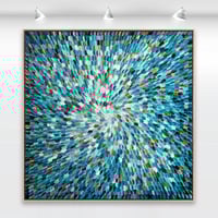 Image 1 of 🔴 'Azure 9' - 105x105cm, FRAMED in Natural Oak