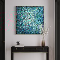 Image 10 of 🔴 'Azure 9' - 105x105cm, FRAMED in Natural Oak