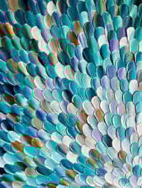 Image 3 of 🔴 'Azure 9' - 105x105cm, FRAMED in Natural Oak