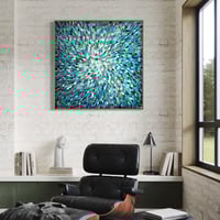 Image 11 of 🔴 'Azure 9' - 105x105cm, FRAMED in Natural Oak