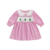 Image 5 of Baby & Toddler Christmas Smocked Dress