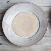 Image 3 of Handcrafted Rustic White Dinner Plates Pottery Dinnerware Set of Four Made in USA