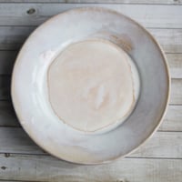 Image 5 of Handcrafted Rustic White Dinner Plates Pottery Dinnerware Set of Four Made in USA