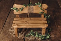 Natural wood bench 