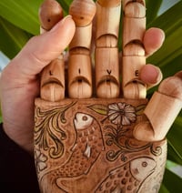 Image 4 of 12" Hand Burned Ring Holder Hand 