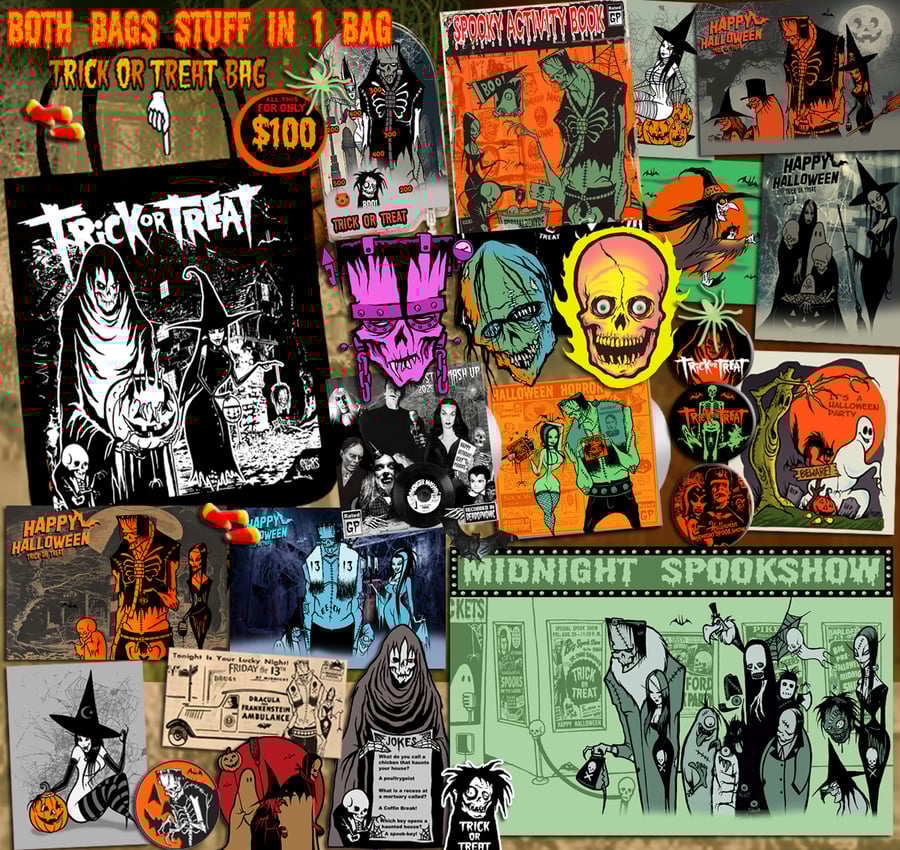 Image of 2025 Both TRICK OR TREAT  BAGs stuff in 1 bag- only 1 avaialable!