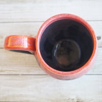 Image 7 of Orange and Blue Mug, Handmade Pottery Mug, 14 Ounce, Made in USA