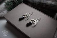 Image 2 of Dark Máni Earrings (925 Sterling Silver)