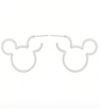 Image 1 of Silver Mickey earrings 