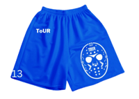 Image 1 of "HALLOWEEN INSPIRED" Quickstrike MESH 7in BLUE SHORTS