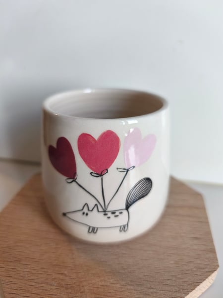 Image of  Petite tasse loup coeur 
