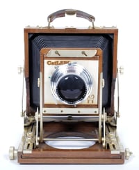 Image 2 of Nagaoka Ultralight 4X5 camera W/ 150mm + 240mm Lenses + Holders + Film + Fresnel (#1154)