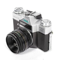 Image 3 of Zenit E 35mm SLR Film Camera with 58mm F2 Helios 44m-2 lens TESTED MOSKVA 80 ver (#1155)
