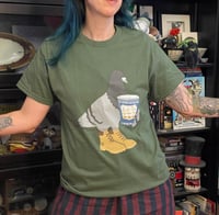 Image 2 of Green Pigeon In Timbs T-Shirt
