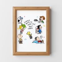 Peanuts Self-Care Print (only available in 8x8)