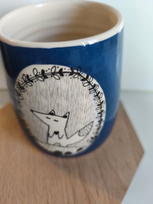 Image of   Grande tasse loup bleu