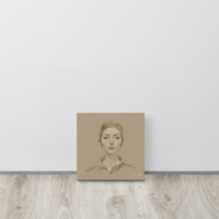 Image 3 of Golden Helmet #1 10"x10" print on canvas