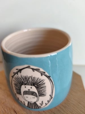 Image of Petite tasse hérisson bleu
