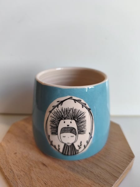 Image of Petite tasse hérisson bleu