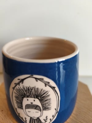 Image of  Petite tasse hérisson bleu foncé 