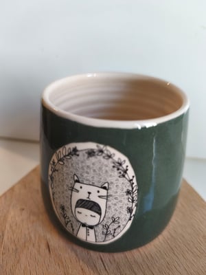 Image of  Petite tasse chat vert