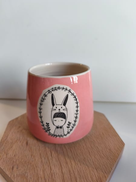 Image of    Petite tasse lapin rose