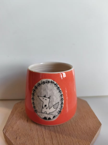 Image of     Petite tasse loup orange 