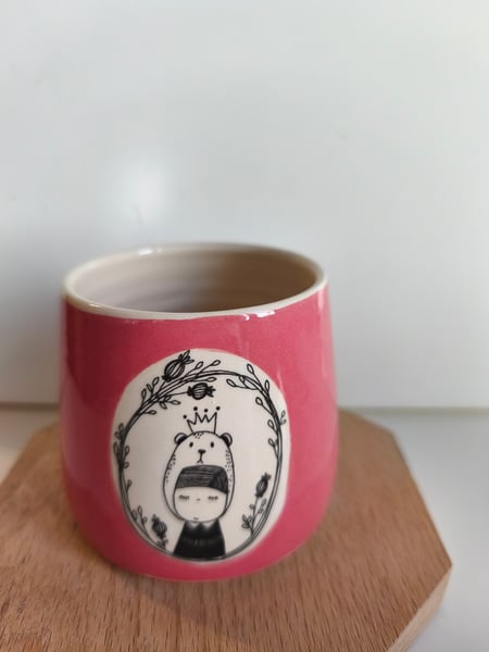 Image of     Petite tasse ours rose