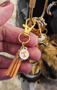 Image 5 of Tennessee Game Day Vols purse charm with heart 