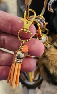 Image 6 of Tennessee Game Day Vols purse charm with heart 