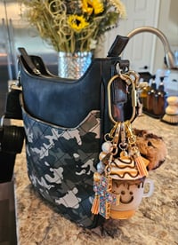 Image 7 of Tennessee Game Day Vols purse charm with heart 