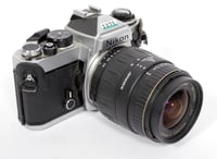 Image 1 of Nikon FE 35mm SLR film camera with 28-90mm zoom lens #1271