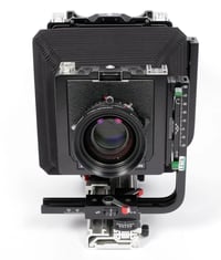 Image 2 of Linhof Technikardan 45 4X5 camera w/ 150mm+210mm lenses film holders NEW BELLOWS (#1276)