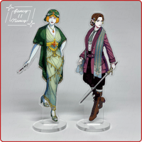 Image 1 of  1920's AU Midna &Zelda Inspired Acrylic Standees Set